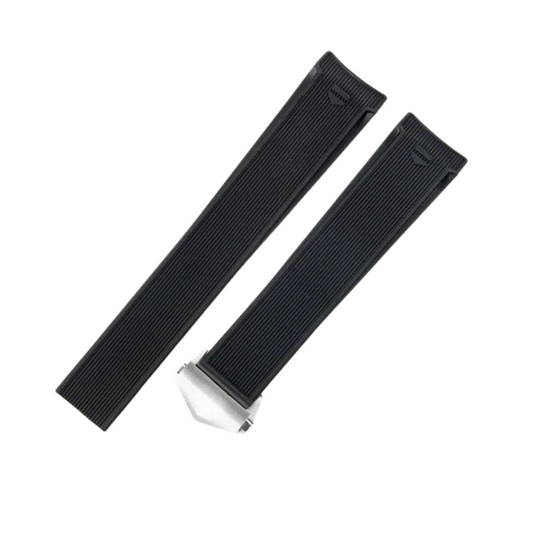 Onyx Black Silicone Rubber F1 Strap