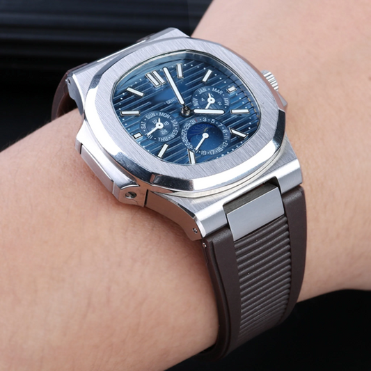 Brown Fluororubber Strap for Patek Philippe Nautilus Series