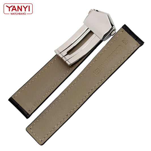 Genuine Leather Strap for Tag Heuer Models 19mm/20mm/22mm - Blue