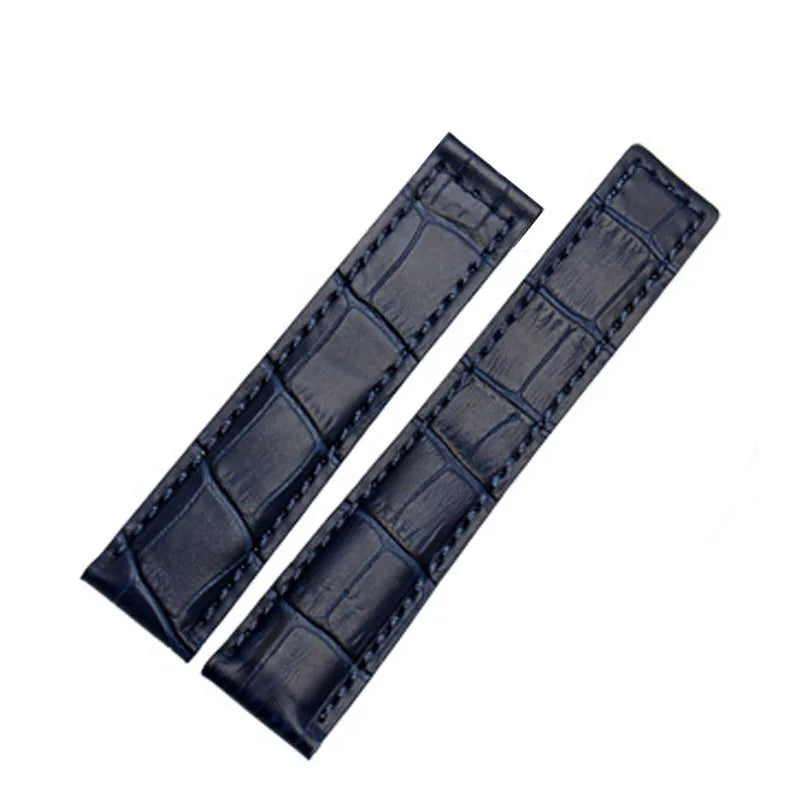 Genuine Leather Strap for Tag Heuer Models 19mm/20mm/22mm - Blue