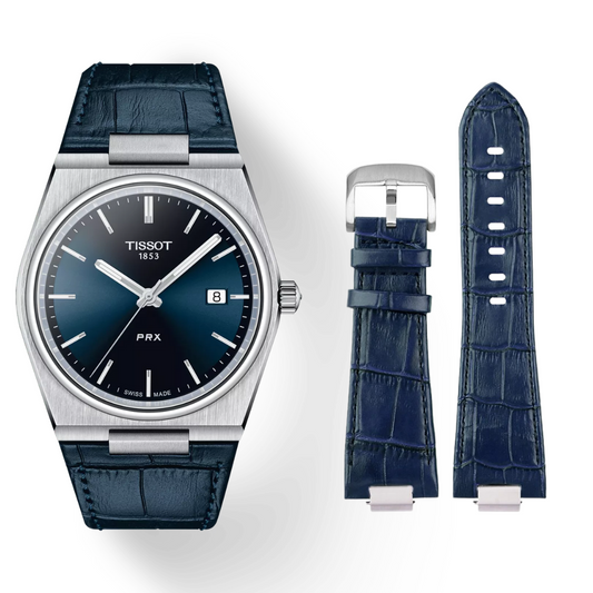 Luxury Genuine Leather Strap for Tissot PRX - With Universal + Butterfly Strap