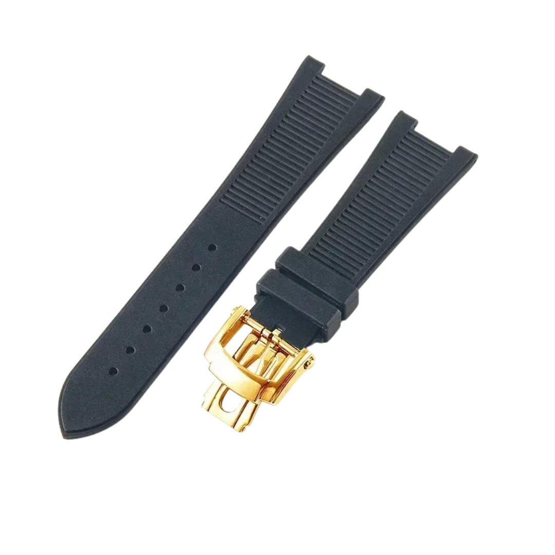 Black Fluororubber Strap for Patek Philippe Nautilus Series