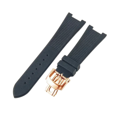 Black Fluororubber Strap for Patek Philippe Nautilus Series