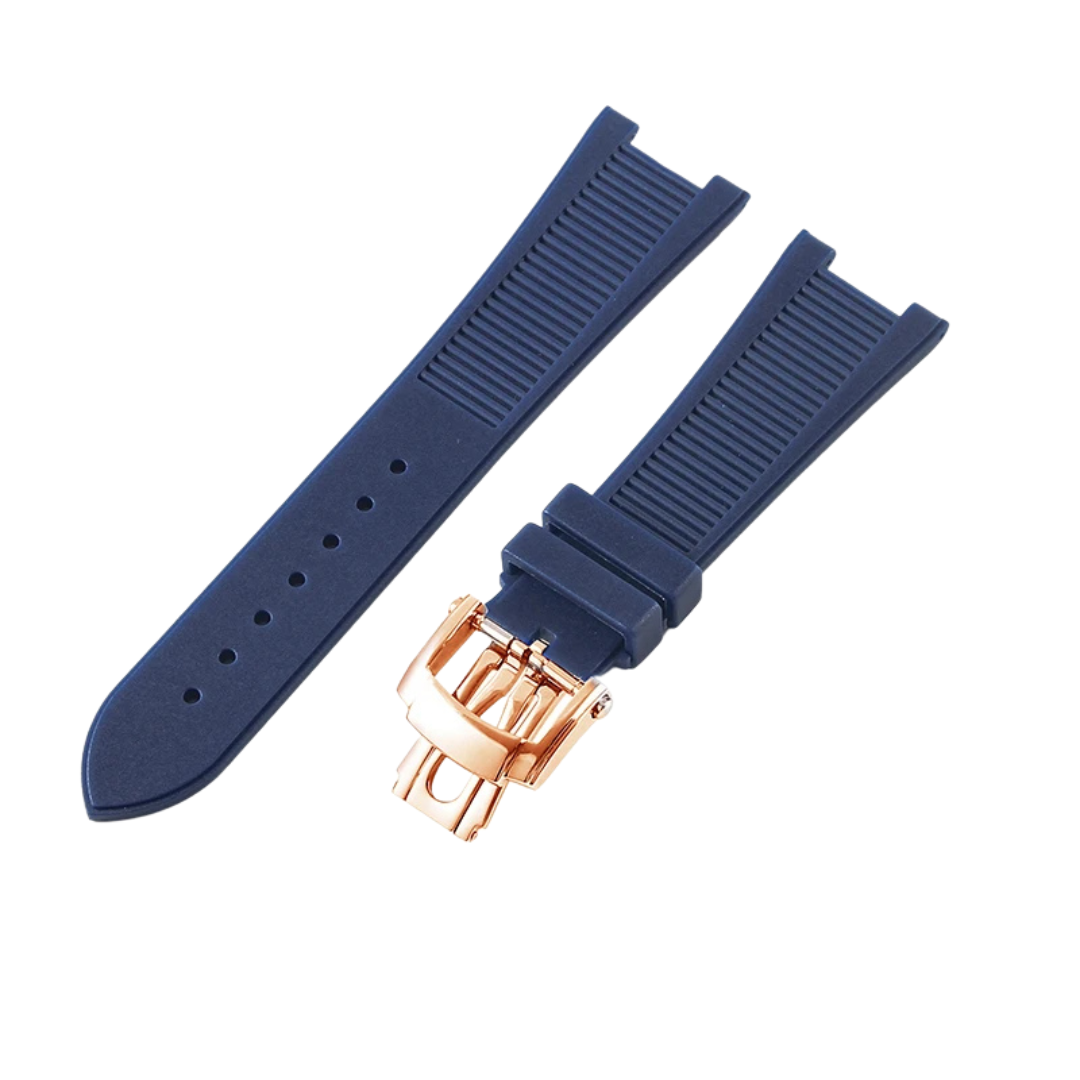 Dark Blue Fluororubber Strap for Patek Philippe Nautilus Series