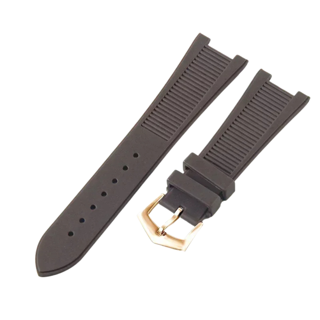 Brown Fluororubber Strap for Patek Philippe Nautilus Series