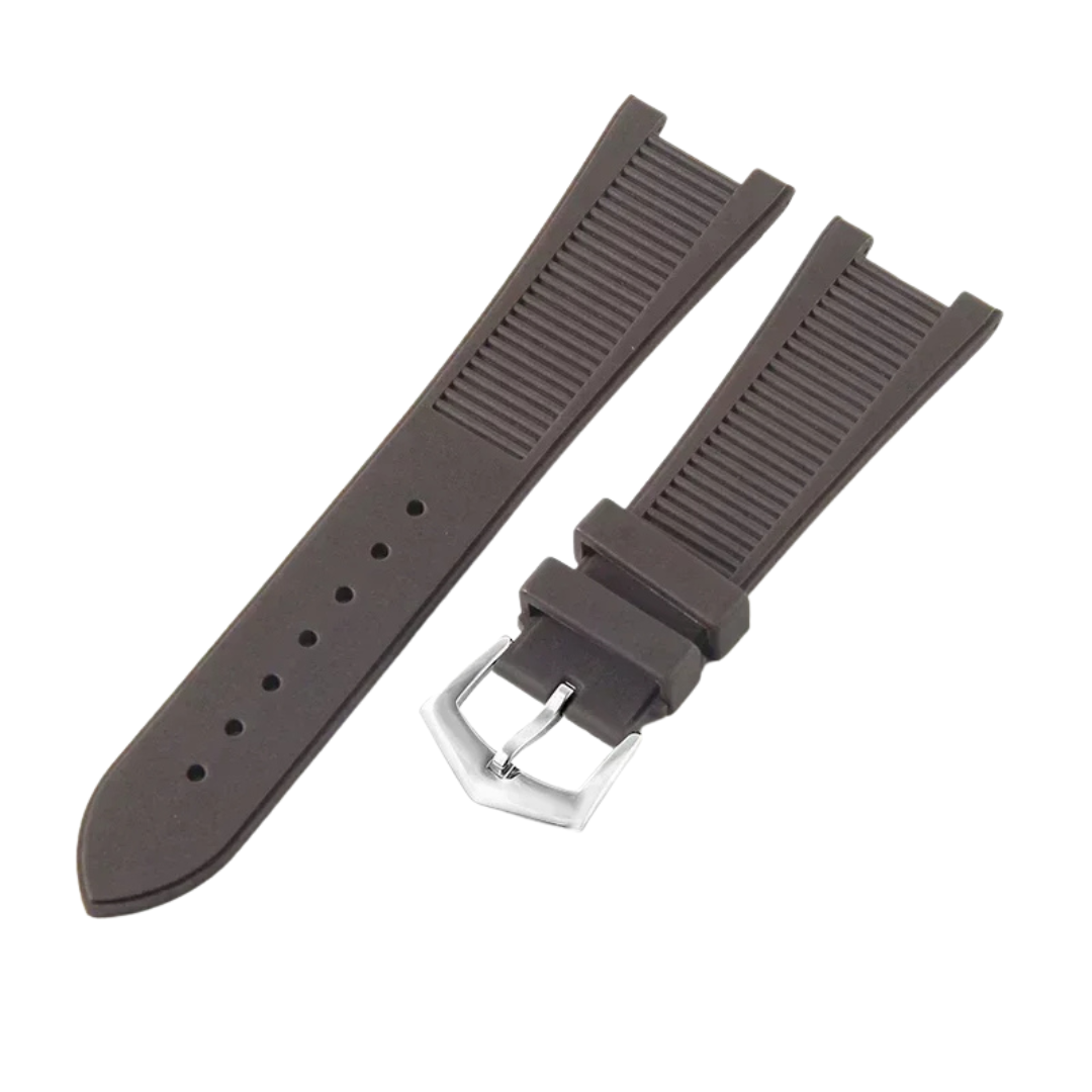 Brown Fluororubber Strap for Patek Philippe Nautilus Series