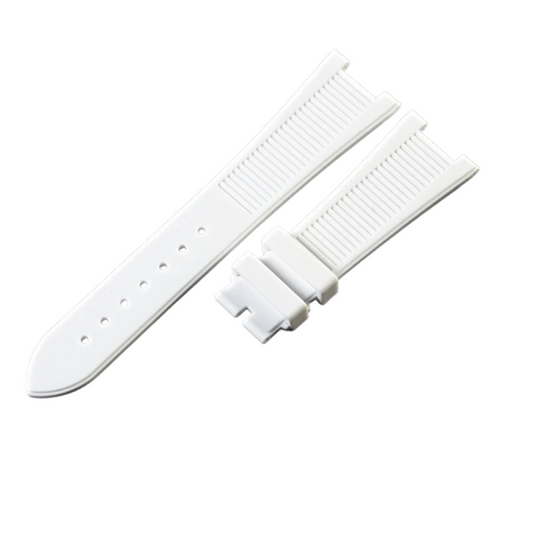 Cloud White Silicone Rubber Nautilus Strap