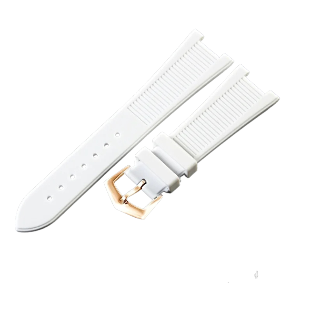 White Fluororubber Strap for Patek Philippe Nautilus Series
