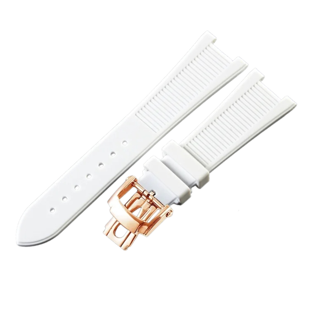 White Fluororubber Strap for Patek Philippe Nautilus Series