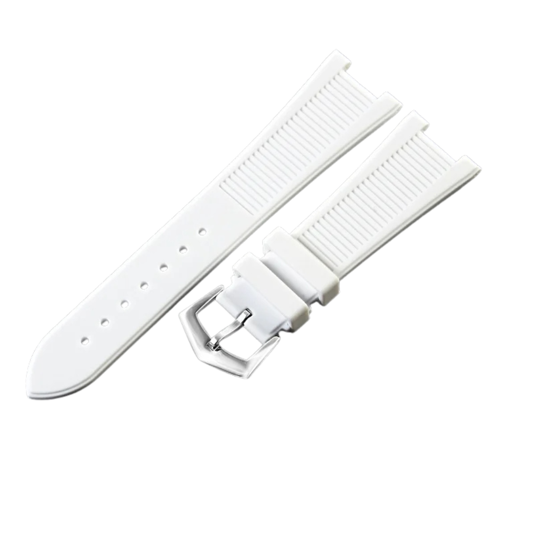 White Fluororubber Strap for Patek Philippe Nautilus Series