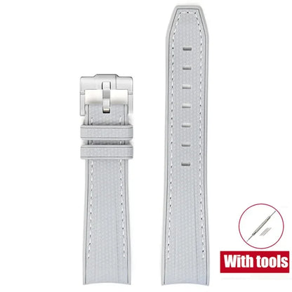High Quality Rubber Silicone Strap for Moonswatch - With Coloured Stitching