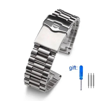 Solid Stainless Steel Watchband For TAG heuer F1 Watch Strap Flat End Push Button Deployment buckle Men's Bracelet 20mm 22mm