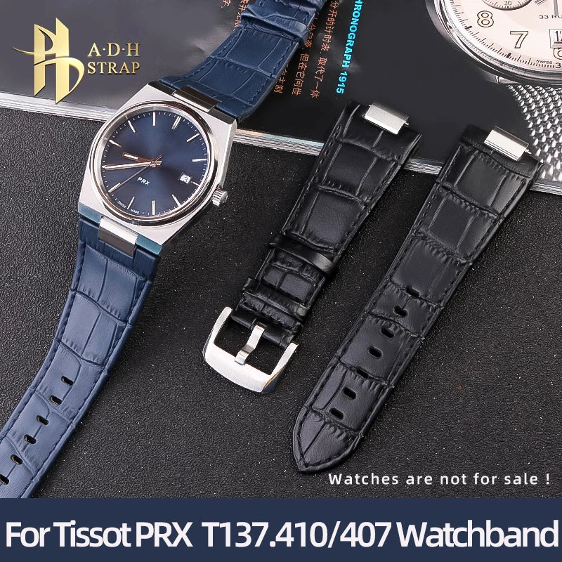 Luxury Genuine Leather Strap for Tissot PRX - With Universal + Butterfly Strap