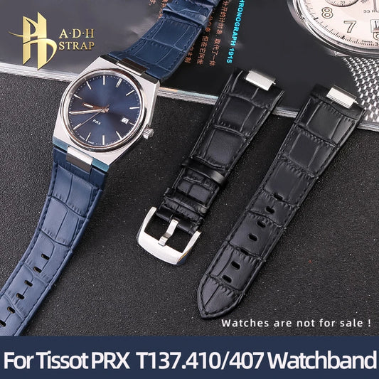 Luxury Genuine Leather Strap for Tissot PRX - With Universal + Butterfly Strap