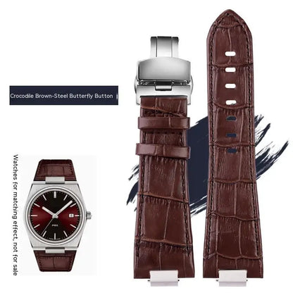 Luxury Genuine Leather Strap for Tissot PRX - With Universal + Butterfly Strap