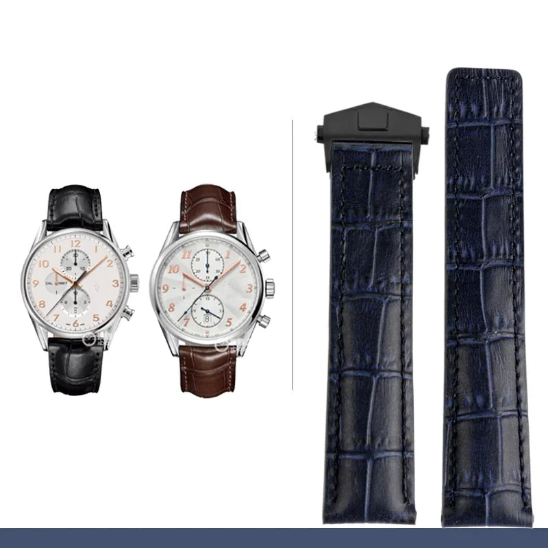 19mm/20mm/22mm Leather Strap for TAG Heuer Carrera