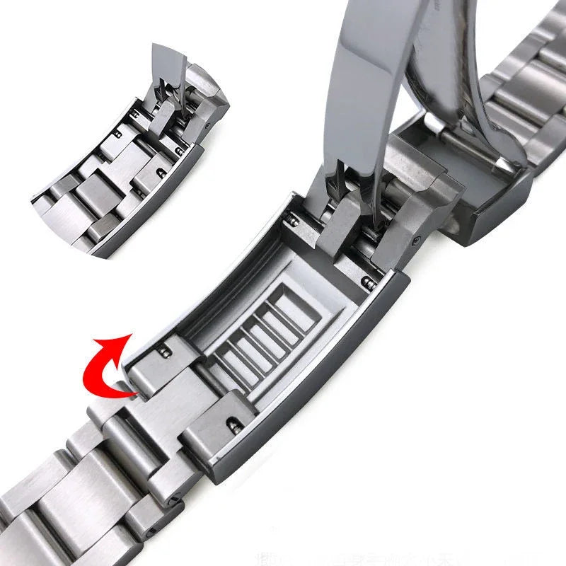 Oyster Style Strap for Rolex Matte - High quality Butterfly Clasp