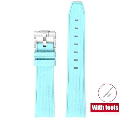 High Quality Rubber Silicone Strap for Moonswatch - With Coloured Stitching