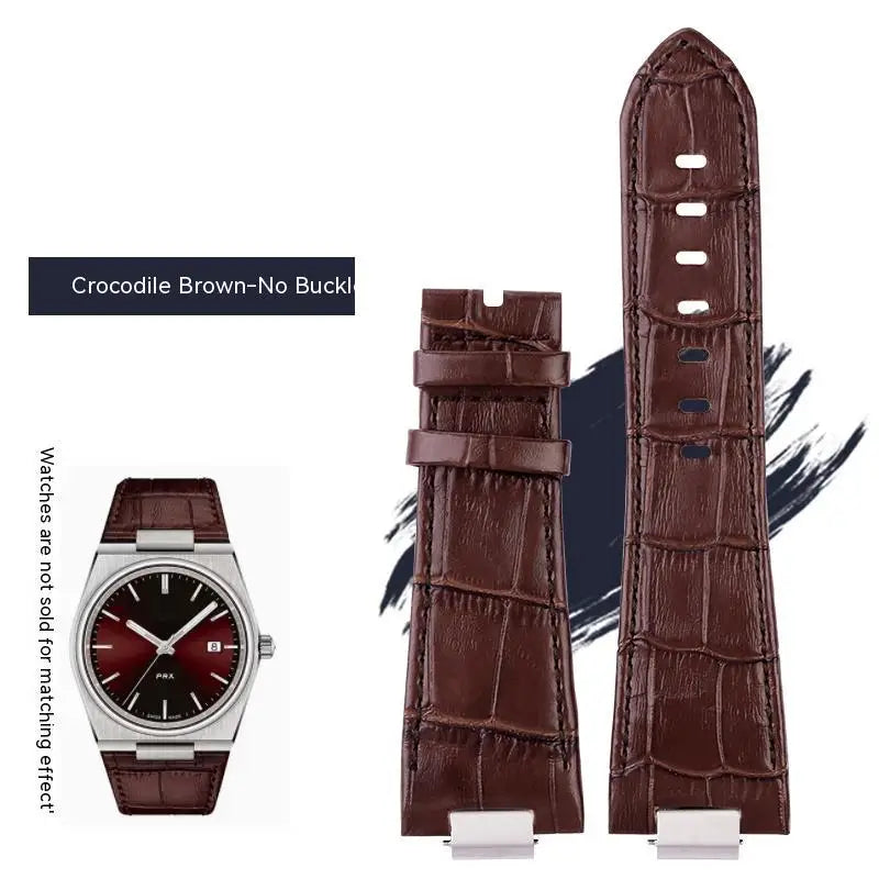 Luxury Genuine Leather Strap for Tissot PRX - With Universal + Butterfly Strap