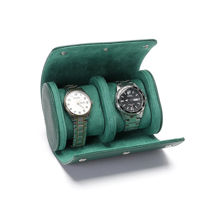 Luxury Leather Watch Travel & Storage Box 1-3 Slot – Green – High Quality
