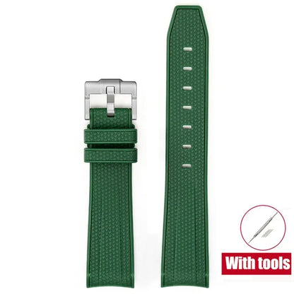 High Quality Rubber Silicone Strap for Moonswatch - With Coloured Stitching