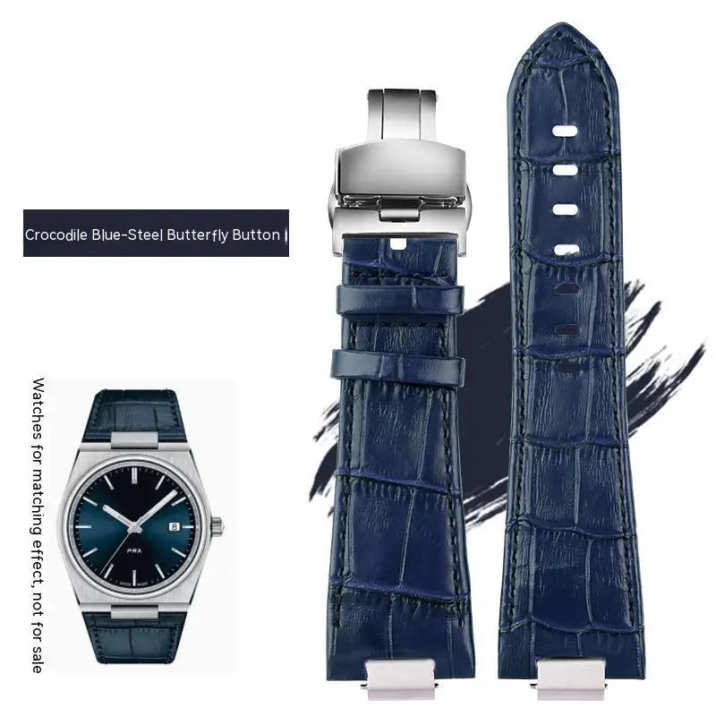 Luxury Genuine Leather Strap for Tissot PRX - With Universal + Butterfly Strap