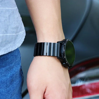 Black Stainless Steel Strap for Moonswatch – Butterfly Clasp