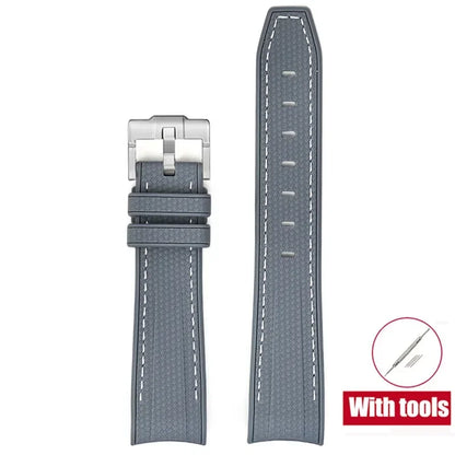 High Quality Rubber Silicone Strap for Moonswatch - With Coloured Stitching