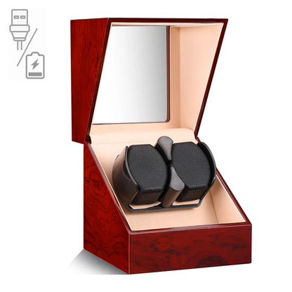 Luxury Solid Wooden Watch Winder & Display Case – High Quality Automatic