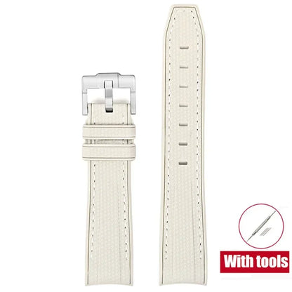 High Quality Rubber Silicone Strap for Moonswatch - With Coloured Stitching