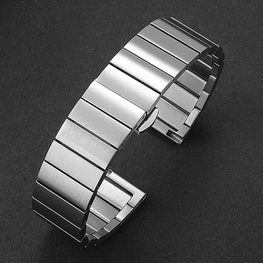 Rose Gold Stainless Steel Strap for Moonswatch – Butterfly Clasp