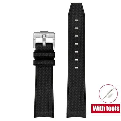 High Quality Rubber Silicone Strap for Moonswatch - With Coloured Stitching