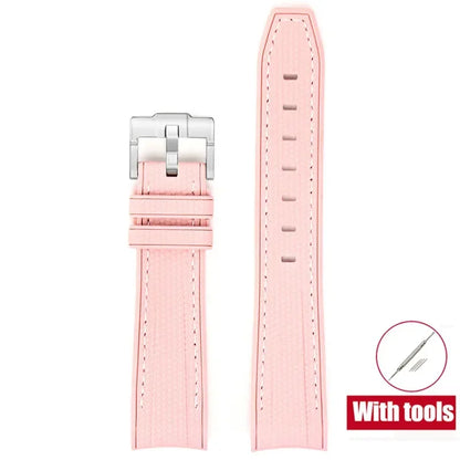 High Quality Rubber Silicone Strap for Moonswatch - With Coloured Stitching