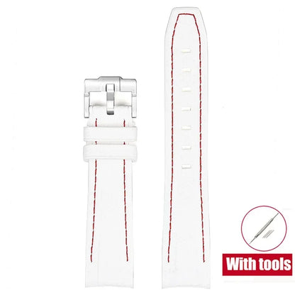 High Quality Rubber Silicone Strap for Moonswatch - With Coloured Stitching