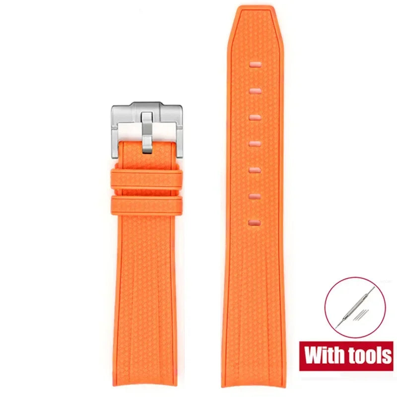 High Quality Rubber Silicone Strap for Moonswatch - With Coloured Stitching