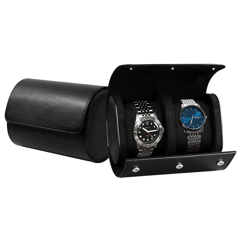 Luxury Leather Watch Travel & Storage Box 1-3 Slot – Black – High Quality