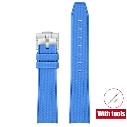 High Quality Rubber Silicone Strap for Moonswatch - With Coloured Stitching