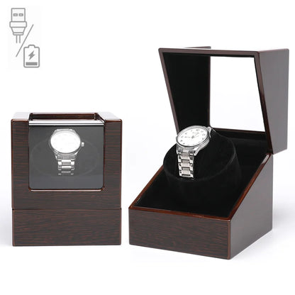 Luxury Solid Wooden Watch Winder & Display Case – High Quality Automatic