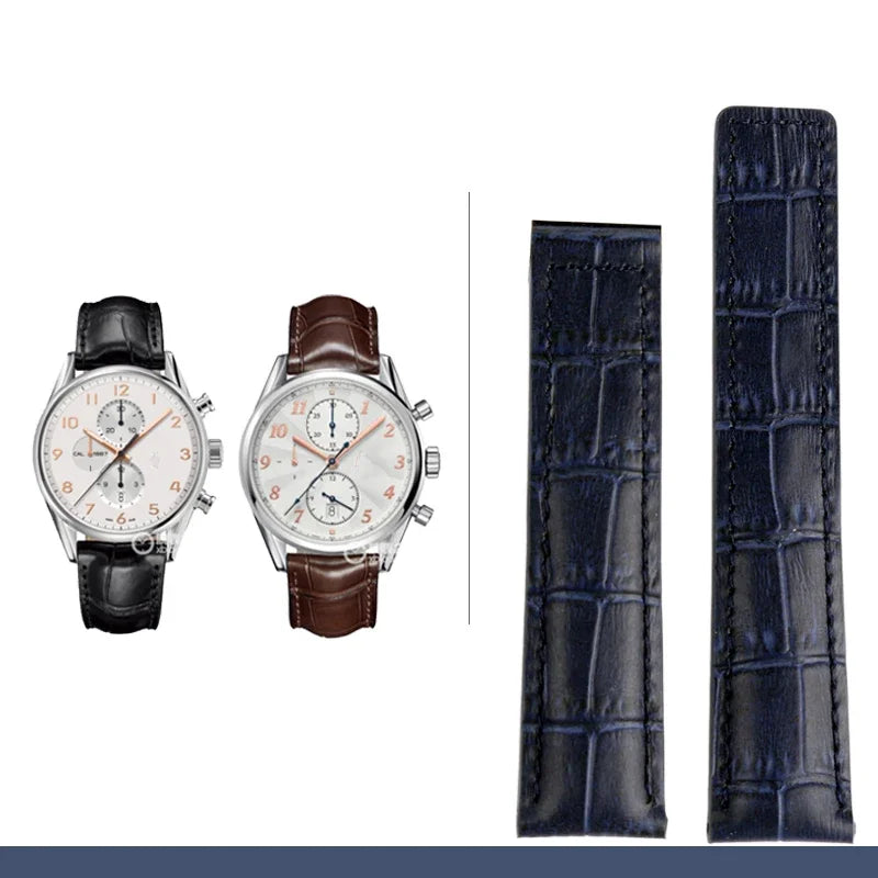 19mm/20mm/22mm Leather Strap for TAG Heuer Carrera