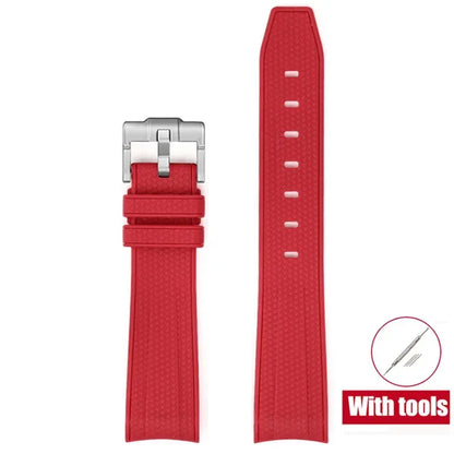 High Quality Rubber Silicone Strap for Moonswatch - With Coloured Stitching