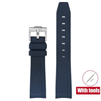 High Quality Rubber Silicone Strap for Moonswatch - With Coloured Stitching