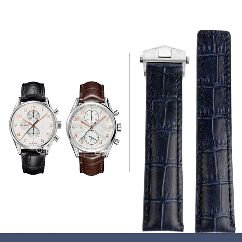 19mm/20mm/22mm Leather Strap for TAG Heuer Carrera