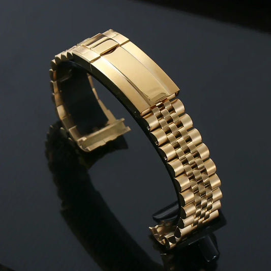 Stainless Steel Gold Jubilee Strap