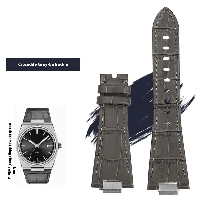 Luxury Genuine Leather Strap for Tissot PRX - With Standard Universal Strap
