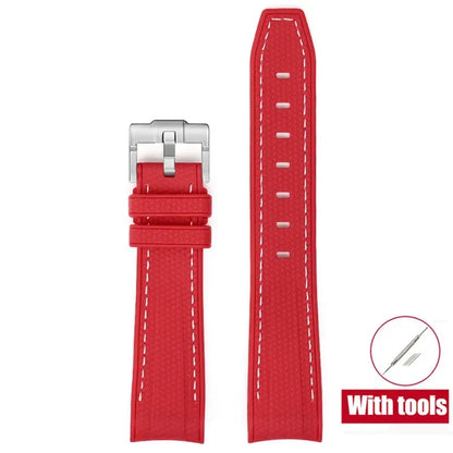 High Quality Rubber Silicone Strap for Moonswatch - With Coloured Stitching