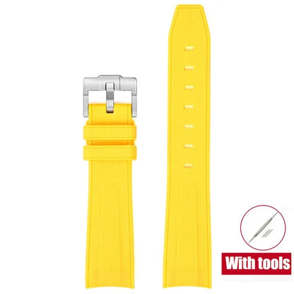 High Quality Rubber Silicone Strap for Moonswatch - With Coloured Stitching