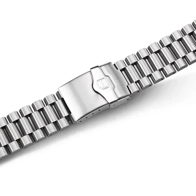 Solid Stainless Steel Watchband For TAG heuer F1 Watch Strap Flat End Push Button Deployment buckle Men's Bracelet 20mm 22mm