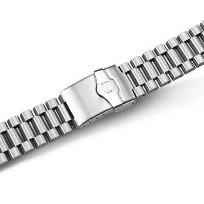 Solid Stainless Steel Watchband For TAG heuer F1 Watch Strap Flat End Push Button Deployment buckle Men's Bracelet 20mm 22mm