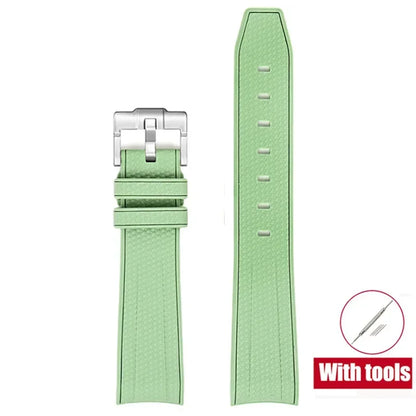 High Quality Rubber Silicone Strap for Moonswatch - With Coloured Stitching