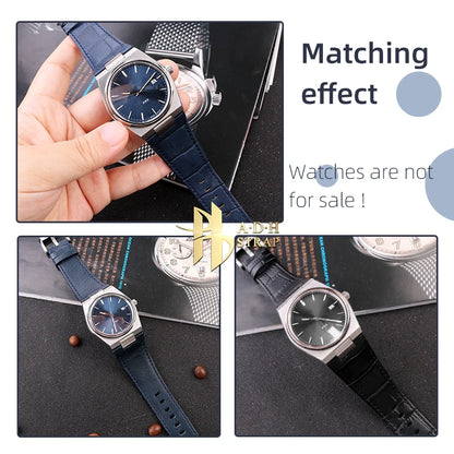 Luxury Genuine Leather Strap for Tissot PRX - With Universal + Butterfly Strap